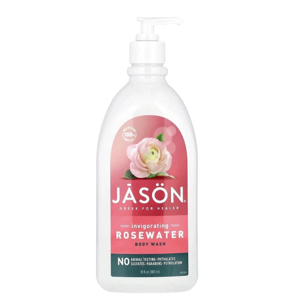 Jason Rosewater Body Wash 30 fl oz - 24hr Moisturization - Vitamins A & B5